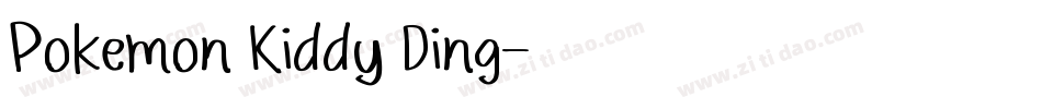 Pokemon Kiddy Ding字体转换